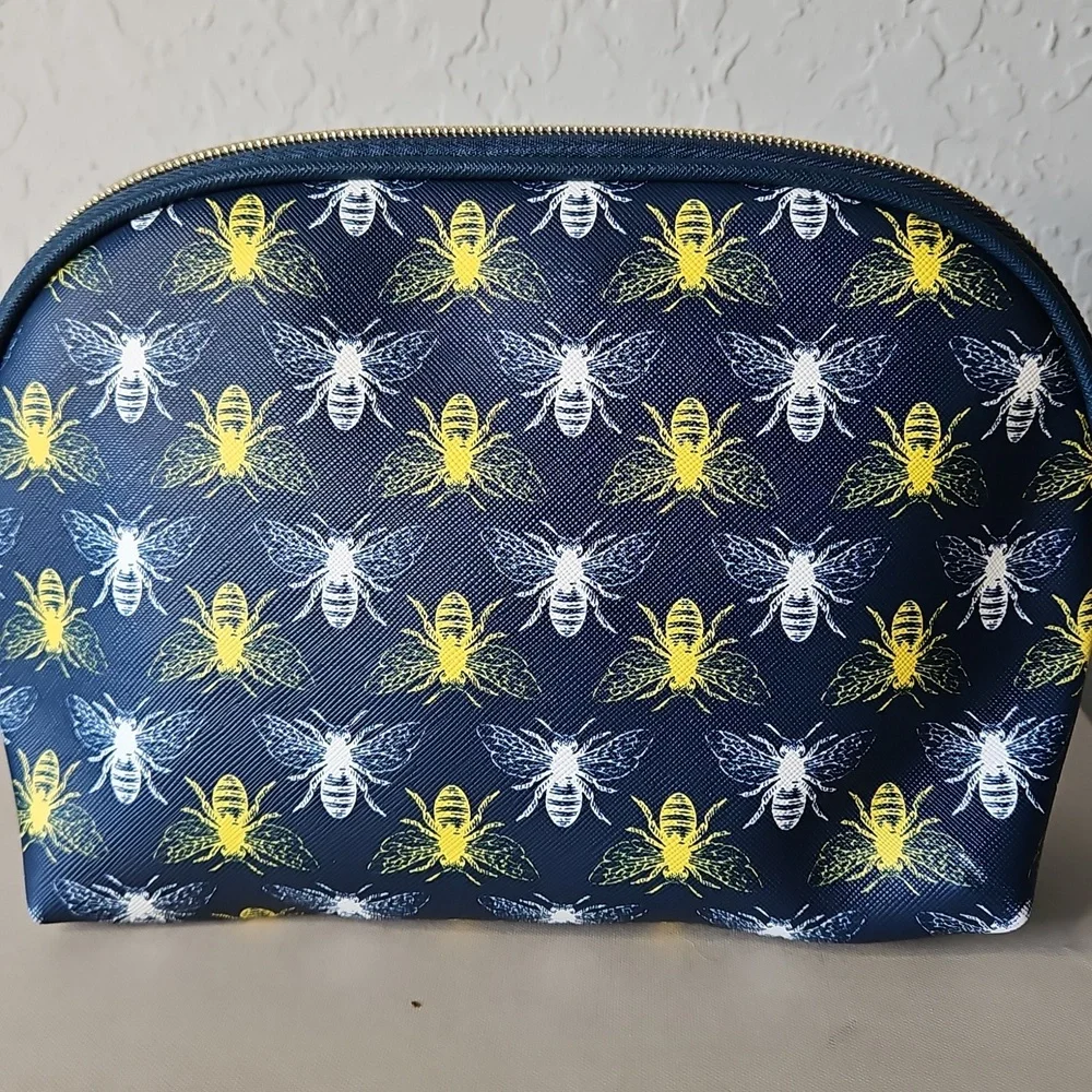 Dabney Lee Navy Cosmetic Bag, Bees 🐝🐝🐝